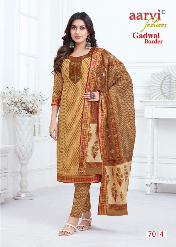 Aarvi Gadhwal Border Vol-7 Cambric Cotton Designer Dress Material